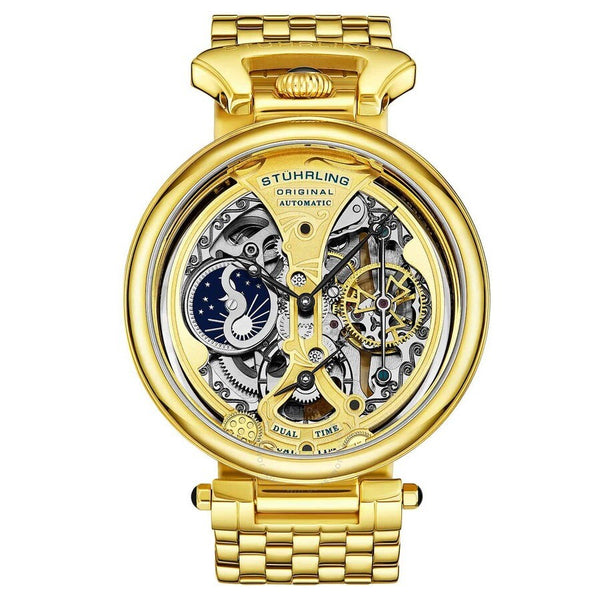 Stuhrling Original Legacy Gold Skeleton Dial Men's Watch M15935 - The Watches Men & Co