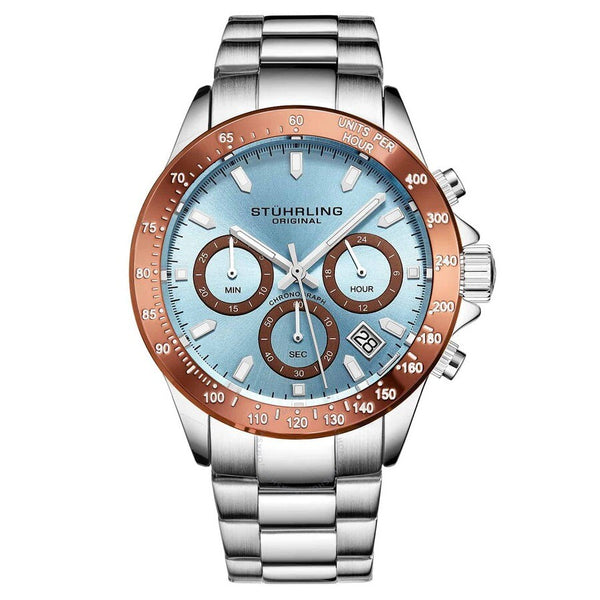 Stuhrling Original Monaco Blue Dial Men's Watch M15804 - The Watches Men & Co
