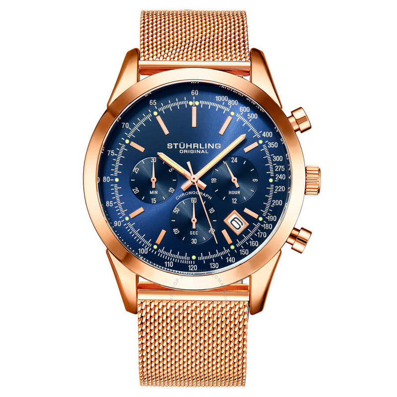 Stuhrling Original Monaco Blue Dial Men's Watch M15862 - The Watches Men & Co