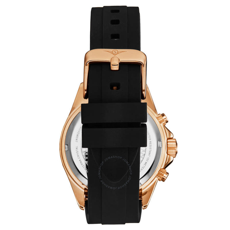 Stuhrling Original Monaco Chronograph Quartz Black Dial Men's Watch M18214 - The Watches Men & Co #2