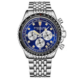Stuhrling Original Monaco Chronograph Quartz Blue Dial Men's Watch M18216 - The Watches Men & Co