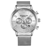 Stuhrling Original Monaco Chronograph Quartz Silver Dial Men's Watch M16248 - The Watches Men & Co