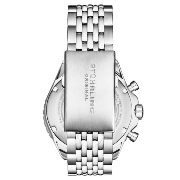 Stuhrling Original Monaco Chronograph Quartz Silver Dial Men's Watch M18215 - The Watches Men & Co #2