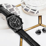 Stuhrling Original Monaco Quartz Black Dial Men's Watch M13651#M13651 - The Watches Men & Co #6