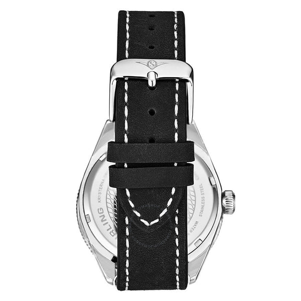 Stuhrling Original Monaco Quartz Black Dial Men's Watch M13669 - The Watches Men & Co #2