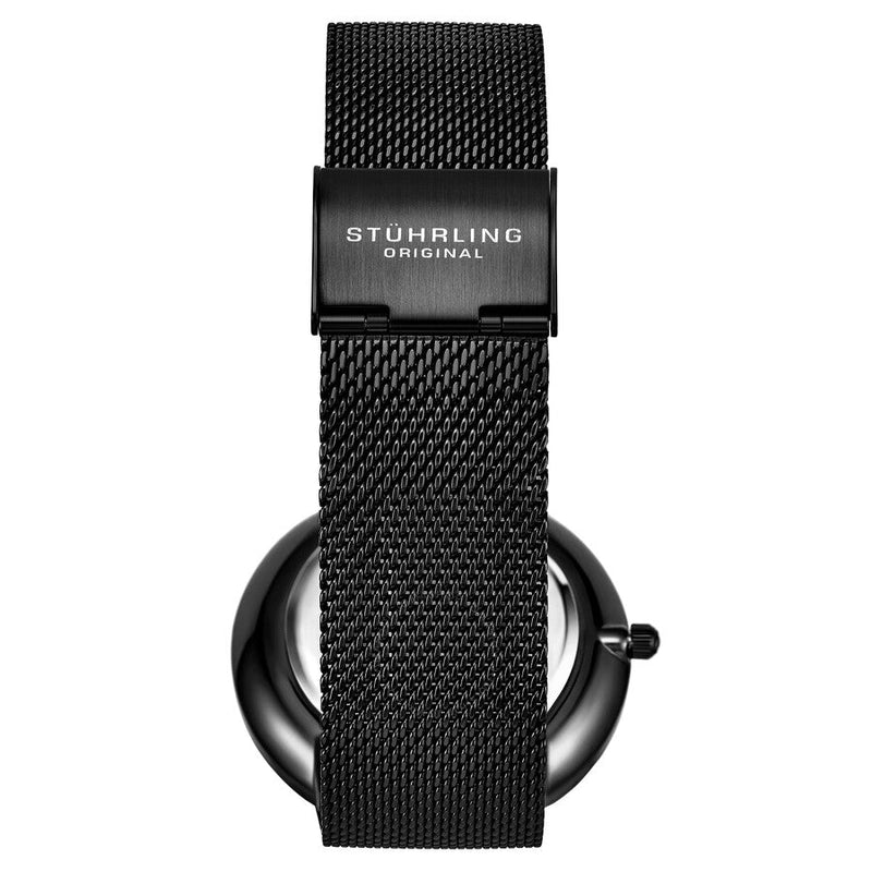 Stuhrling Original Monaco Quartz Black Dial Men's Watch M16246 - The Watches Men & Co #3