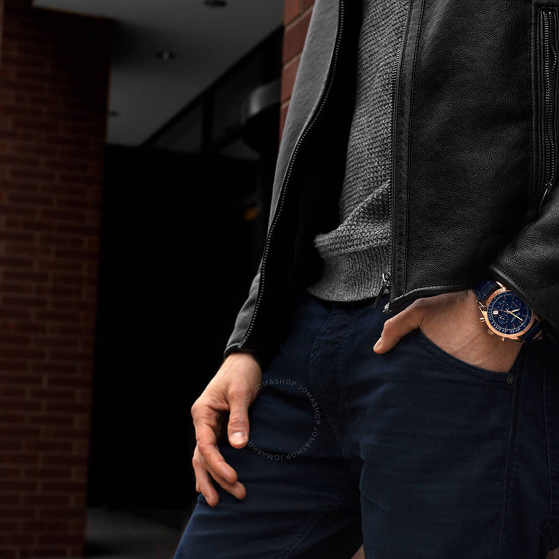 Stuhrling Original Monaco Quartz Blue Dial Men's Watch M13655 - The Watches Men & Co #3