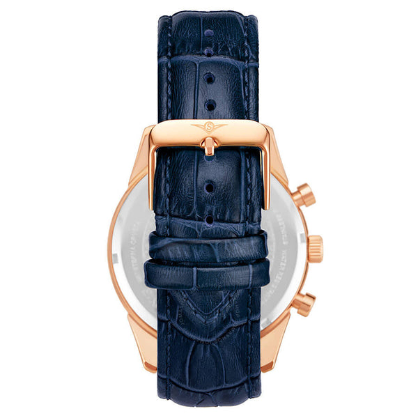 Stuhrling Original Monaco Quartz Blue Dial Men's Watch M13655 - The Watches Men & Co #2