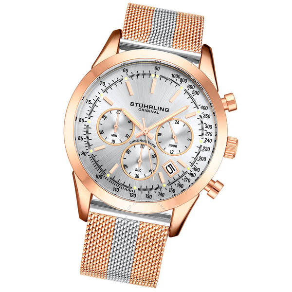 Stuhrling Original Monaco Silver-tone Dial Men's Watch M15859 - The Watches Men & Co #2