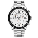 Stuhrling Original Monaco Chronograph Quartz White Dial Men's Watch M17992 - The Watches Men & Co