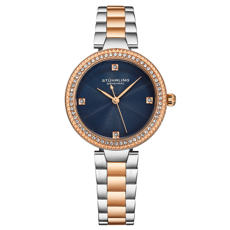 Stuhrling Original Symphony Quartz Blue Dial Ladies Watch M18005 - The Watches Men & Co