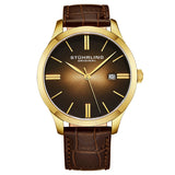 Stuhrling Original Symphony Quartz Brown Dial Men's Watch M17968 - The Watches Men & Co