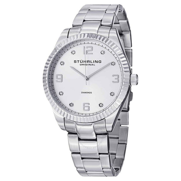 Stuhrling Original Symphony Diamond Silver-tone Dial Men's Watch M15353 - The Watches Men & Co