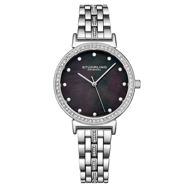 Stuhrling Original Symphony Quartz Black Dial Ladies Watch M16876 - The Watches Men & Co