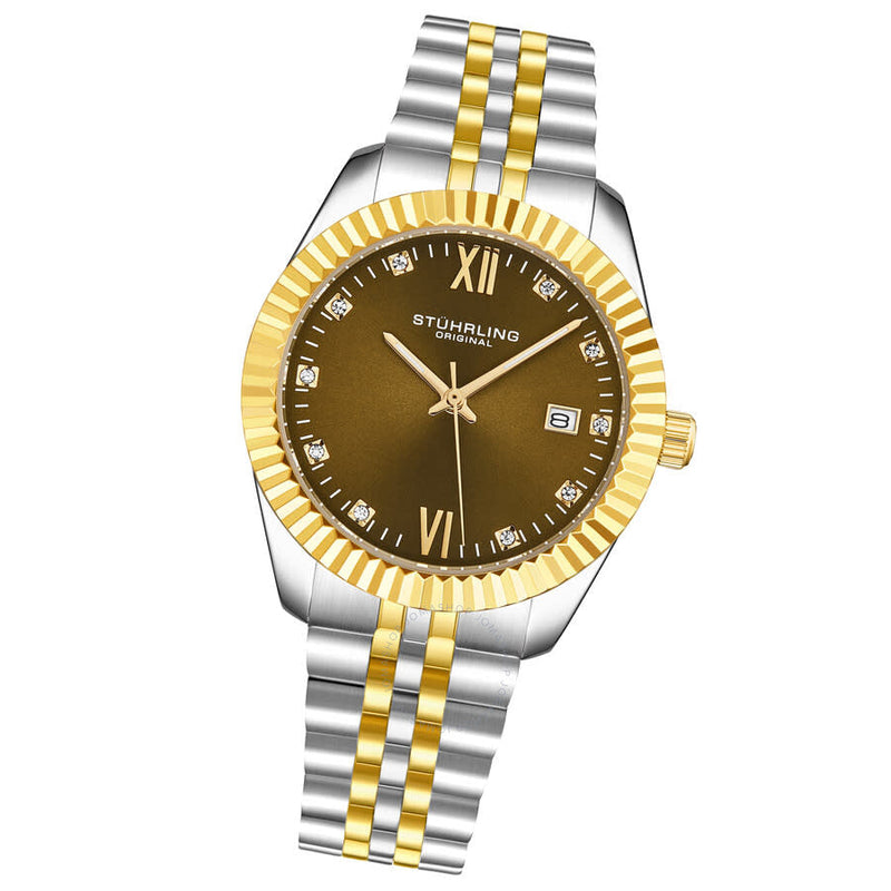 Stuhrling Original Symphony Quartz Green Dial Ladies Watch M17176 - The Watches Men & Co #2