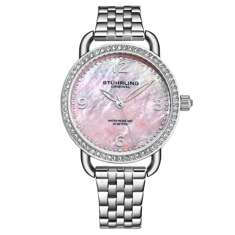 Stuhrling Original Symphony Quartz Pink Dial Ladies Watch M16859 - The Watches Men & Co