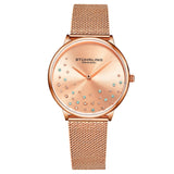 Stuhrling Original Symphony Quartz Rose Gold Dial Ladies Watch M16793 - The Watches Men & Co
