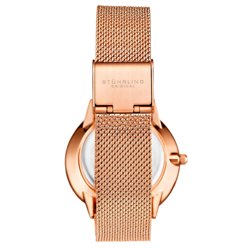 Stuhrling Original Symphony Quartz Rose Gold Dial Ladies Watch M16793 - The Watches Men & Co #3