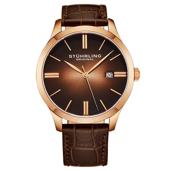 Stuhrling Original Symphony Quartz Rose Gold Dial Men's Watch M17116 - The Watches Men & Co