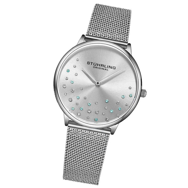 Stuhrling Original Symphony Quartz Silver Dial Ladies Watch M16773 - The Watches Men & Co #2