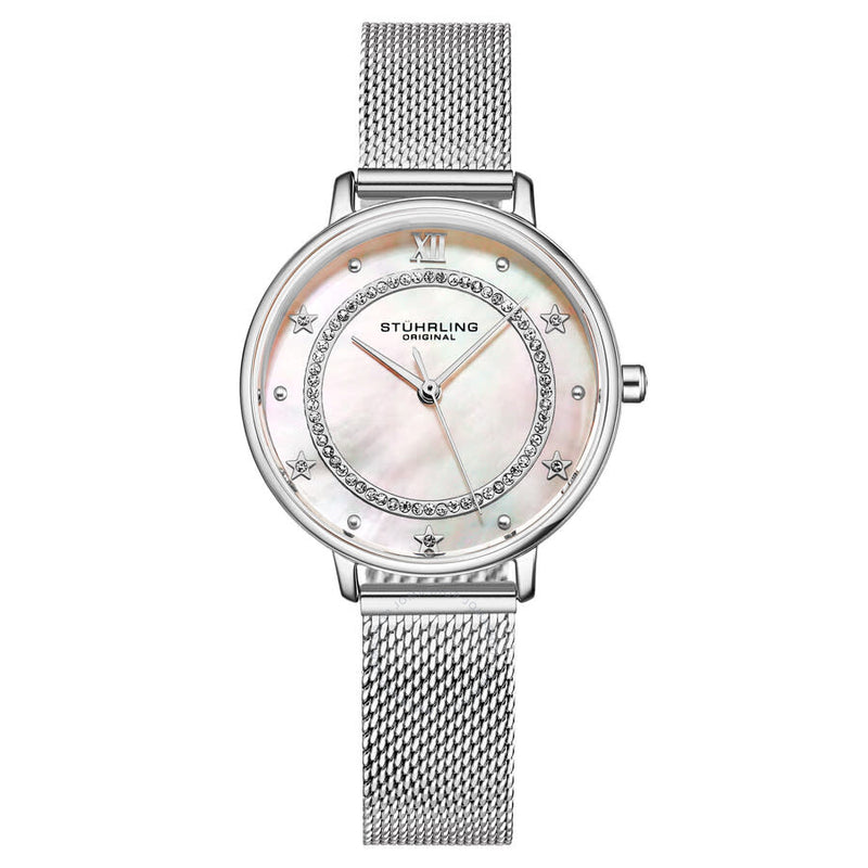 Stuhrling Original Symphony Quartz Silver Dial Ladies Watch M16791 - The Watches Men & Co