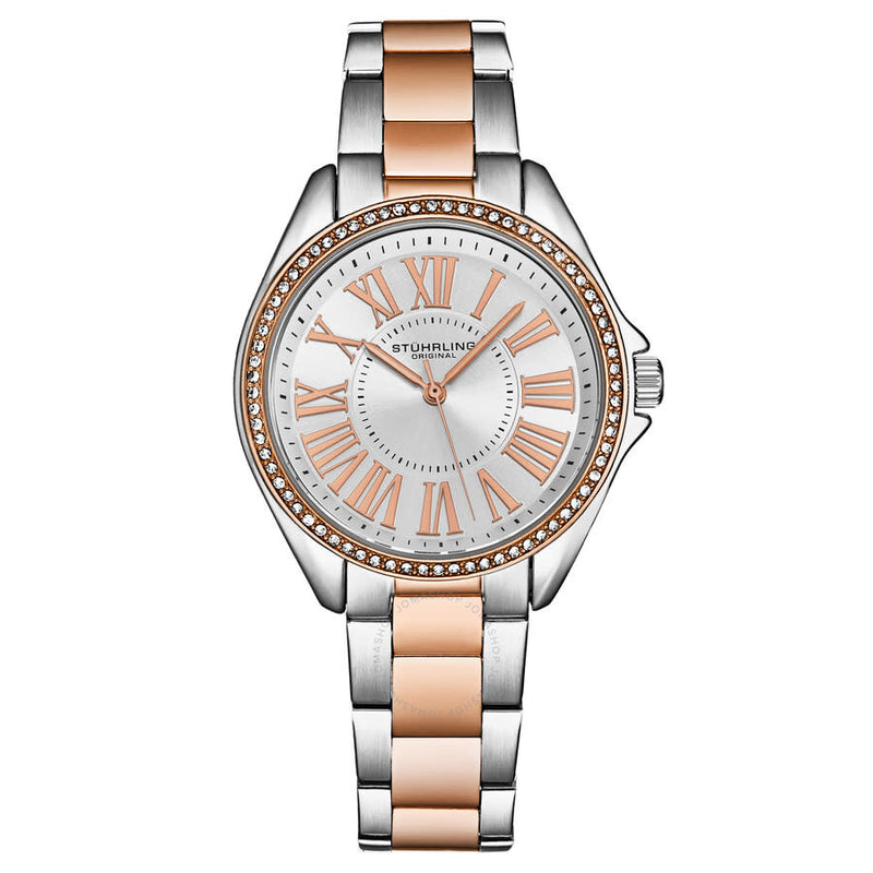 Stuhrling Original Symphony Quartz Silver Dial Ladies Watch M17190 - The Watches Men & Co