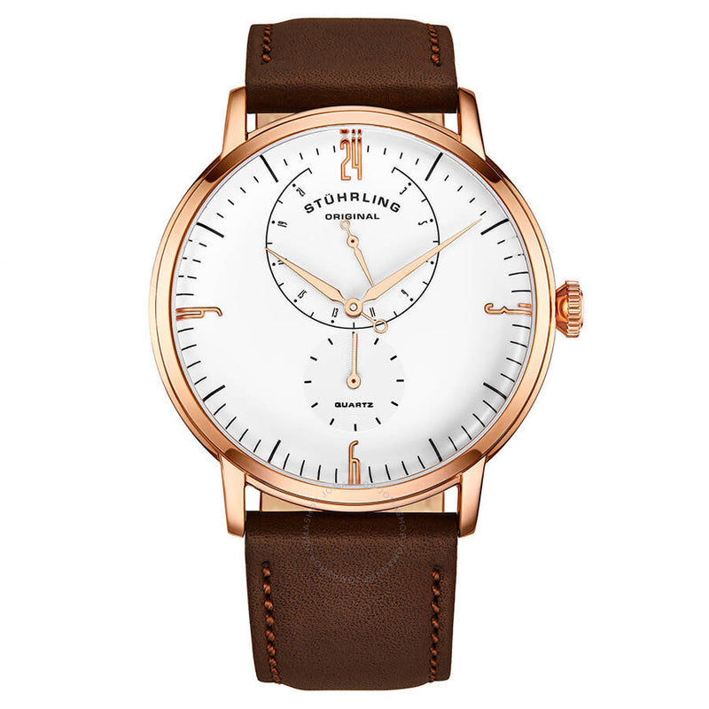 Stuhrling Original Symphony Quartz White Dial Men's Watch M13656 - The Watches Men & Co