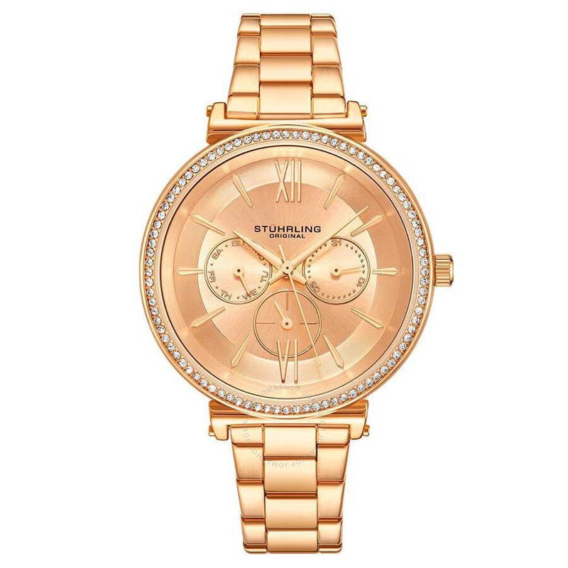 Stuhrling Original Symphony Rose Gold-tone Dial Ladies Watch M15628 - The Watches Men & Co