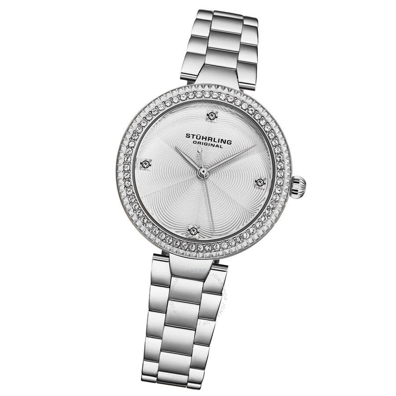 Stuhrling Original Symphony Quartz Silver Dial Ladies Watch M18002 - The Watches Men & Co #2