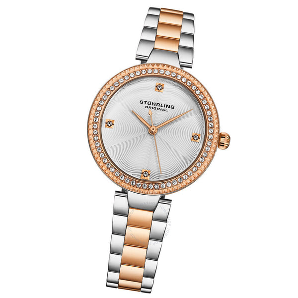 Stuhrling Original Symphony Quartz Silver Dial Ladies Watch M18004 - The Watches Men & Co #2
