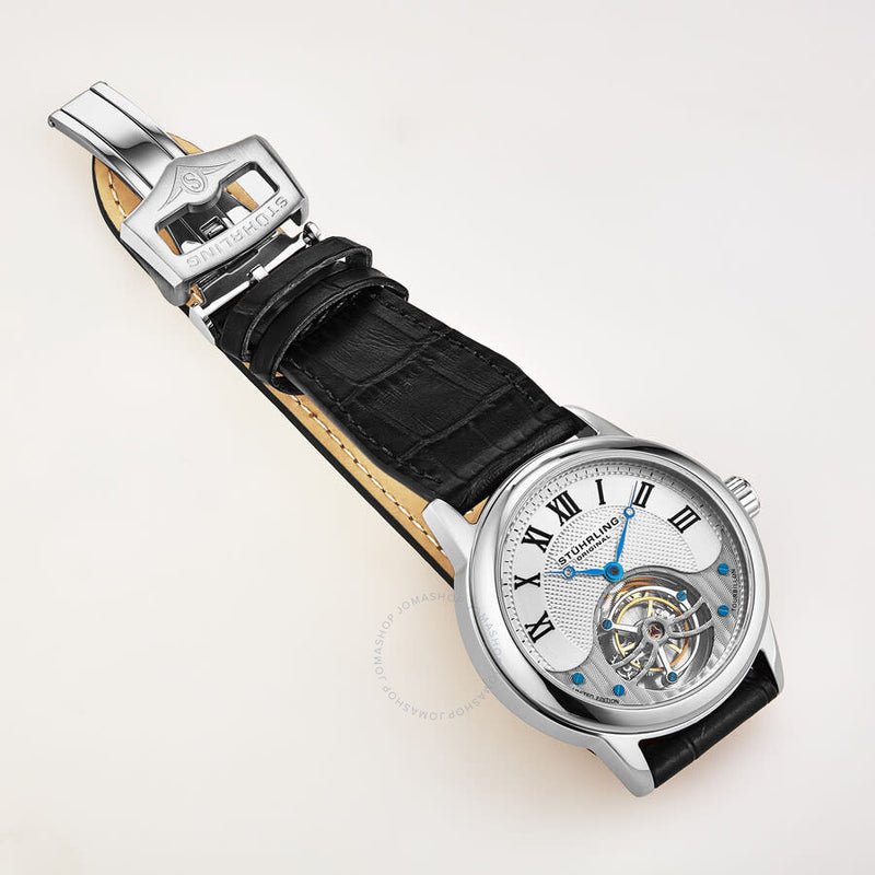 Stuhrling Original Tourbillon Hand Wind Silver Dial Men's Watch M16844 - The Watches Men & Co #4