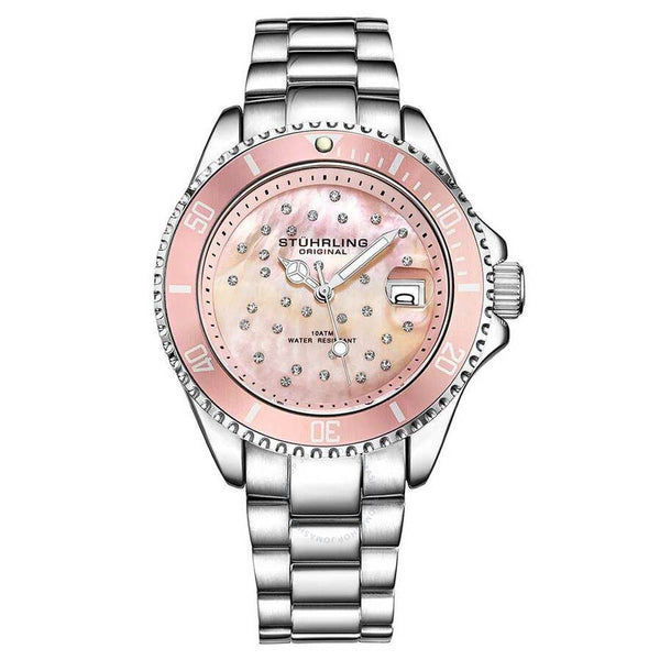 Stuhrling Original Vogue Pink Dial Ladies Watch M15870 - The Watches Men & Co