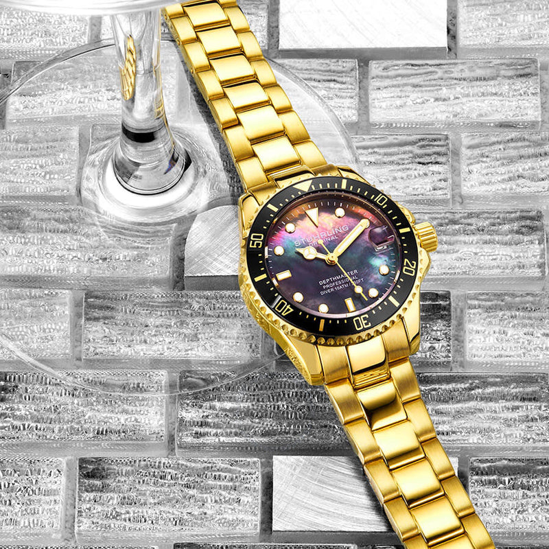 Stuhrling Original Vogue Quartz Black Dial Ladies Watch M13645 - The Watches Men & Co #3