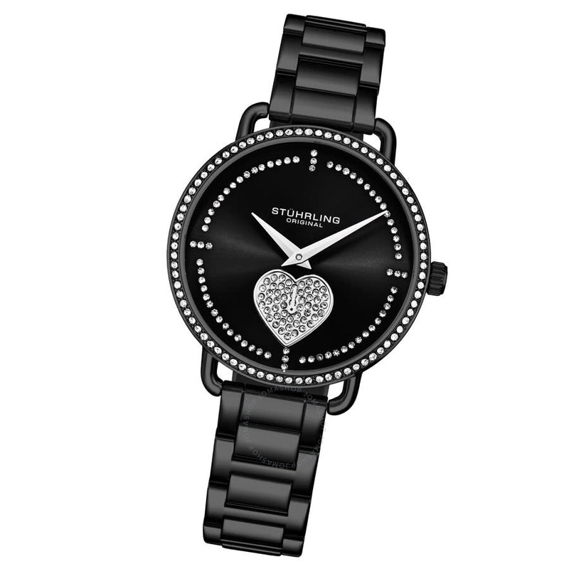 Stuhrling Original Vogue Quartz Black Dial Ladies Watch M17187 - The Watches Men & Co #2