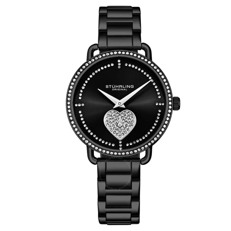 Stuhrling Original Vogue Quartz Black Dial Ladies Watch M17187 - The Watches Men & Co