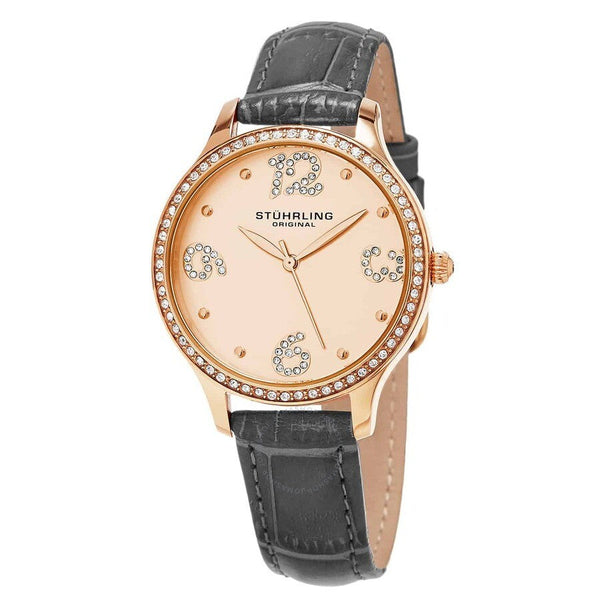 Stuhrling Original Vogue Rose Gold-tone Dial Ladies Watch M15313 - The Watches Men & Co
