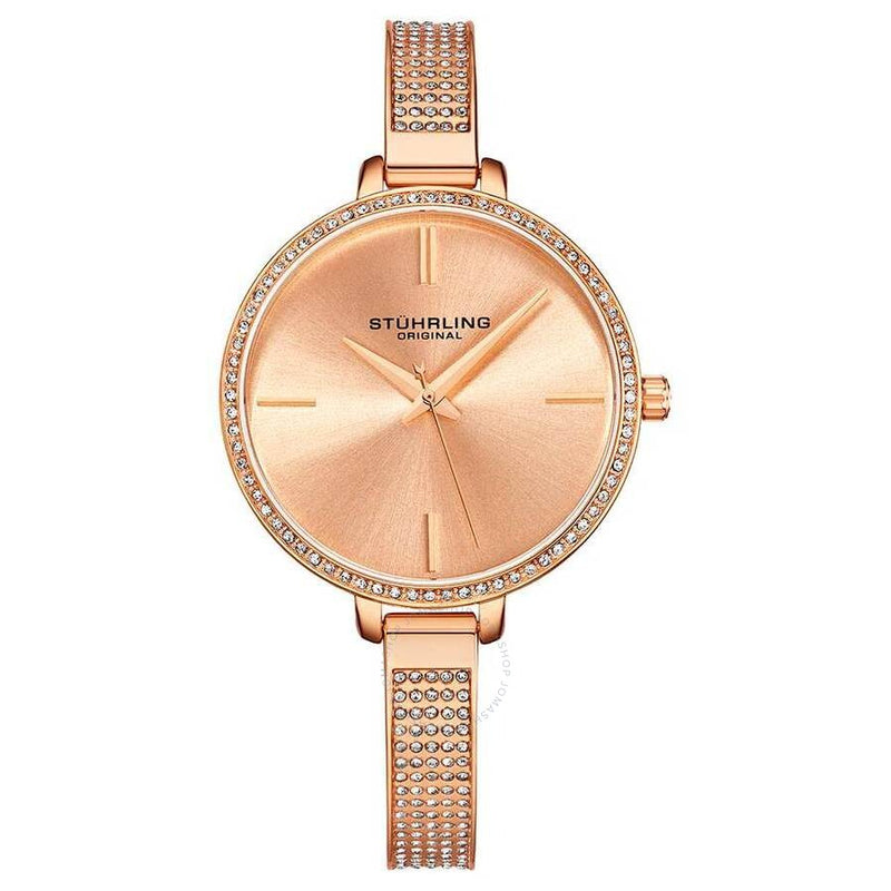 Stuhrling Original Vogue Rose Gold-tone Dial Ladies Watch M15754 - The Watches Men & Co