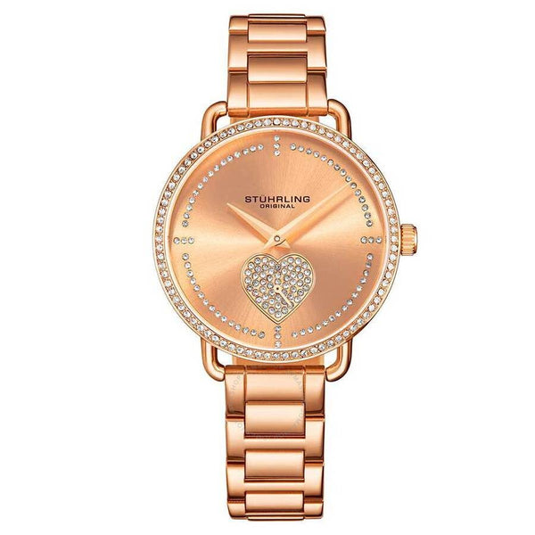 Stuhrling Original Vogue Rose Gold-tone Dial Ladies Watch M15639 - The Watches Men & Co