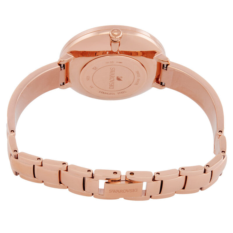 Swarovski Attract Metal Bracelet Silver Dial Rose Gold Tone Women's Watch 5642221
