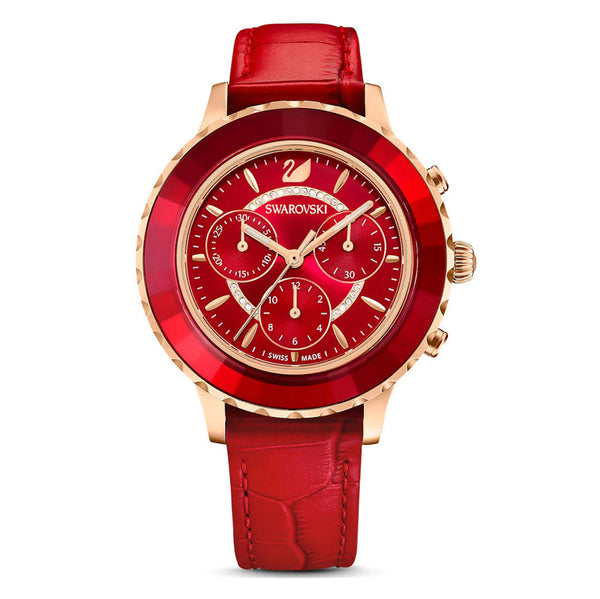 Swarovski Octea Lux Chrono Ladies Red Watch 5646975 5646975 - Image 1