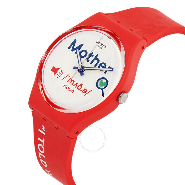 Swatch All About Mom Quartz White Dial Unisex Watch GZ713 - The Watches Men & Co #2