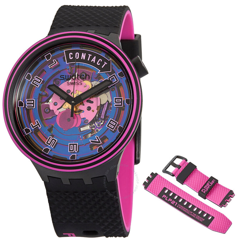 Swatch Big Bold Planets Touchdown Quartz Unisex Watch SB01B126 - The Watches Men & Co
