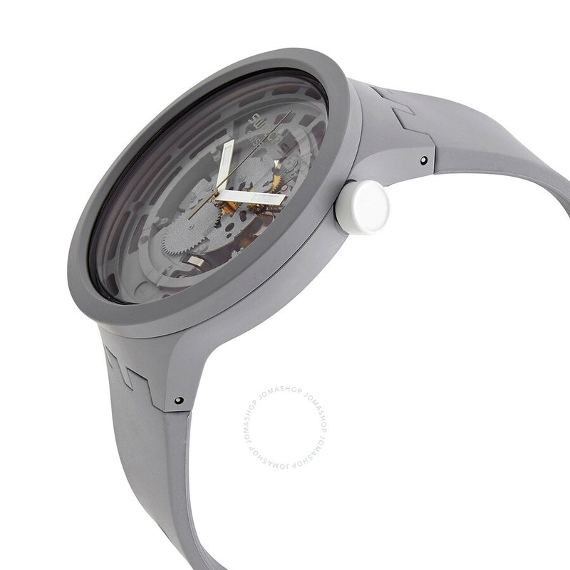 Swatch Bioceramic C-grey Quartz Transparent Grey Dial Unisex Watch SB03M100 - The Watches Men & Co #2