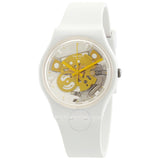 Swatch Bioceramic Time To Yellow Small Quartz White Dial Unisex Watch SO31W105 - The Watches Men & Co