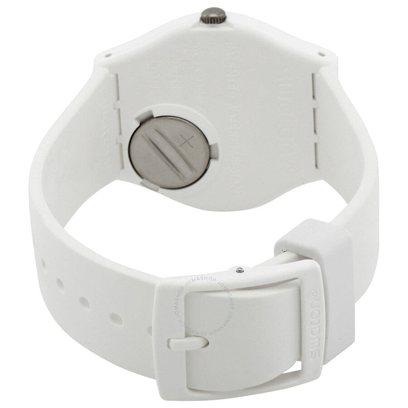 Swatch Bioceramic Time To Yellow Small Quartz White Dial Unisex Watch SO31W105 - The Watches Men & Co #3