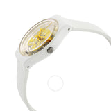 Swatch Bioceramic Time To Yellow Small Quartz White Dial Unisex Watch SO31W105 - The Watches Men & Co #2