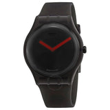 Swatch Black Blur Quartz Transparent Dial Men's Watch SUOB183 - The Watches Men & Co
