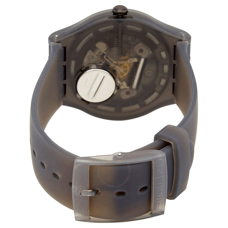Swatch Black Blur Quartz Transparent Dial Men's Watch SUOB183 - The Watches Men & Co #3