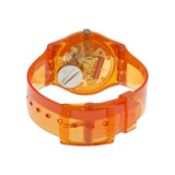 Swatch Bloody Orange Skeleton Dial Orange Plastic Unisex Watch GO116 - The Watches Men & Co #3