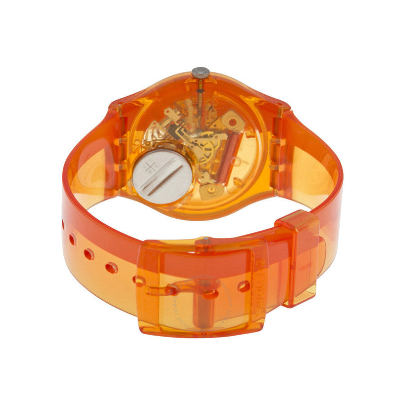 Swatch Bloody Orange Skeleton Dial Orange Plastic Unisex Watch GO116 - The Watches Men & Co #3